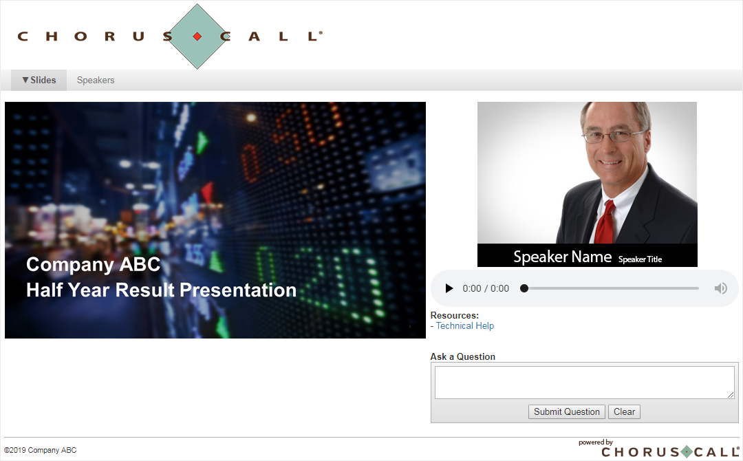 Webcast Demo