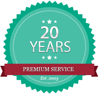 20 Years Premium Service badge